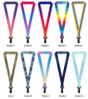 Dowolna ilość pełnokolorowych smyczy premium z aluminiowym pokrowiec na karty i plastikowy hak 6